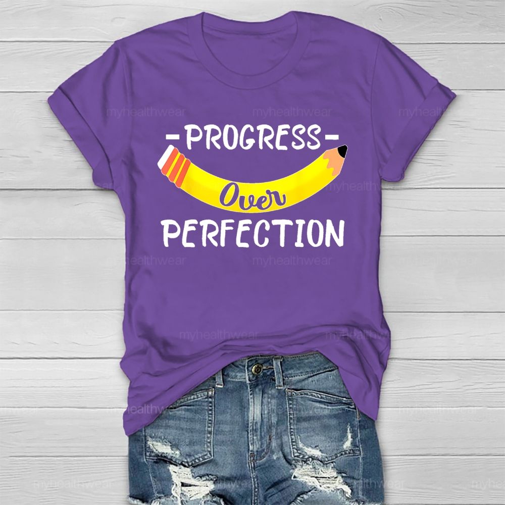 Progress Over Perfection Pencil Healthwear T-shirt