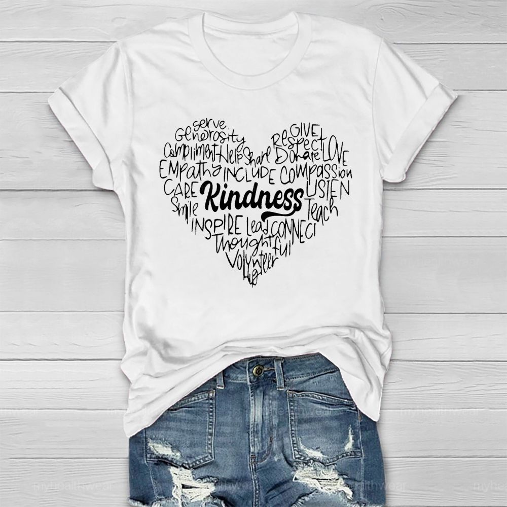 Kindness Serve Generosity Love Letters Healthwear T-shirt