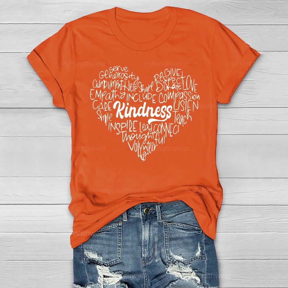 Kindness Serve Generosity Love Letters Healthwear T-shirt