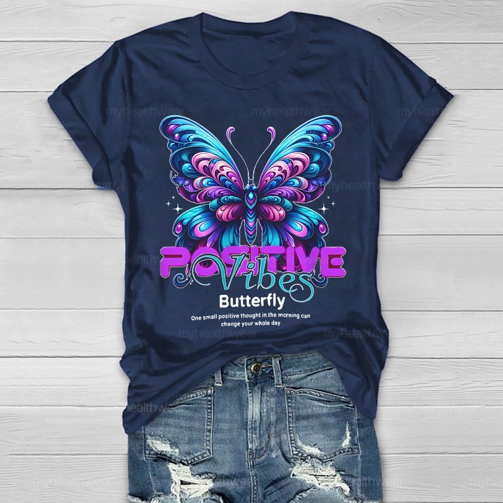 Positive Vibes Butterfly Healthwear T-shirt