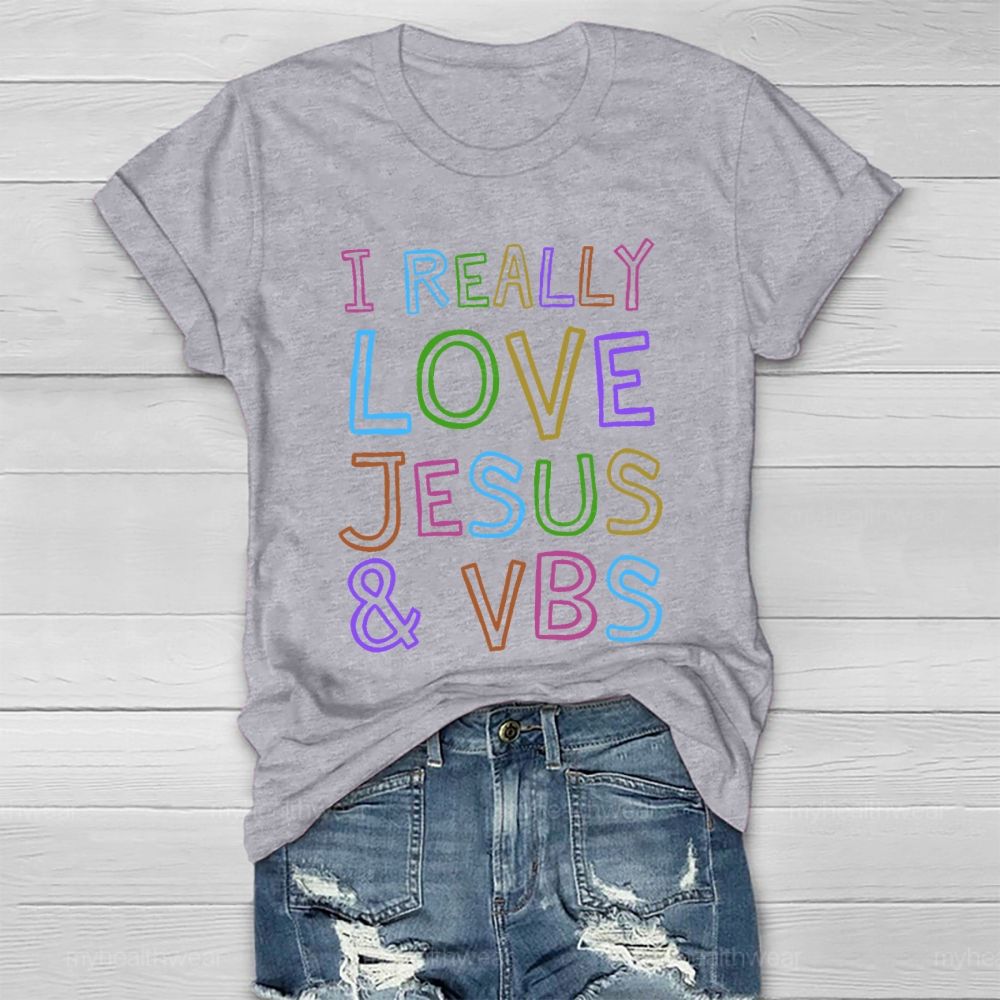 I Really Love Jesus Vbs Healthwear T-shirt