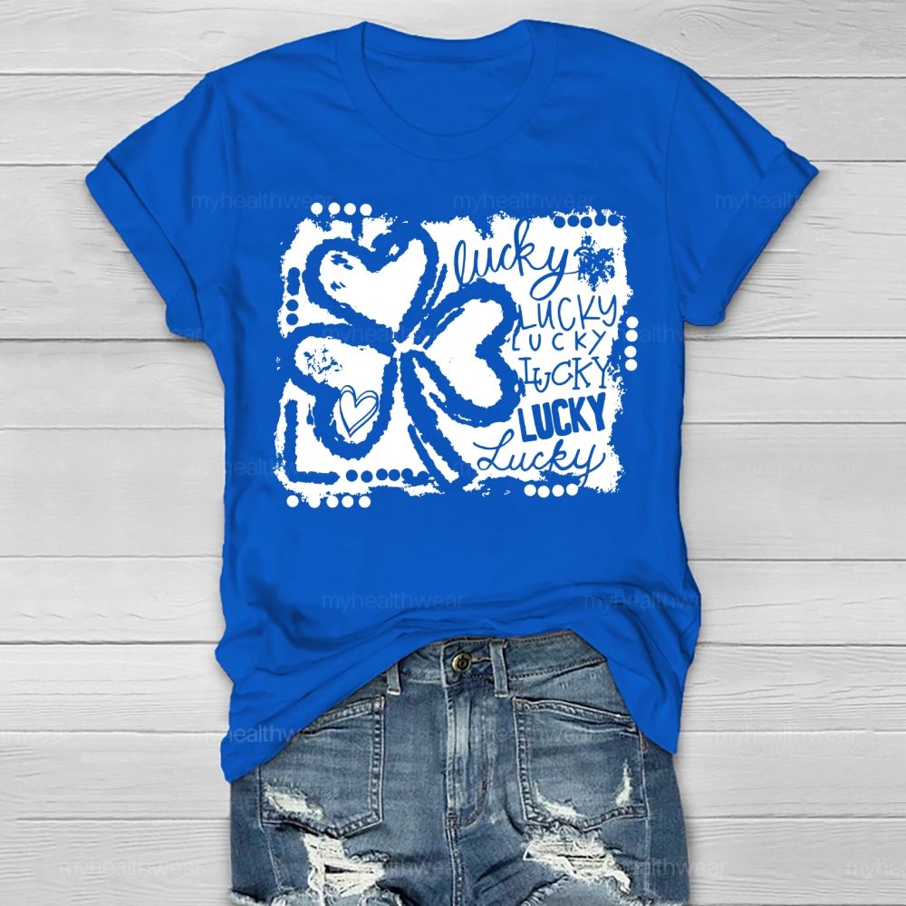 Lucky Clover Graphic Healthwear T-shirt