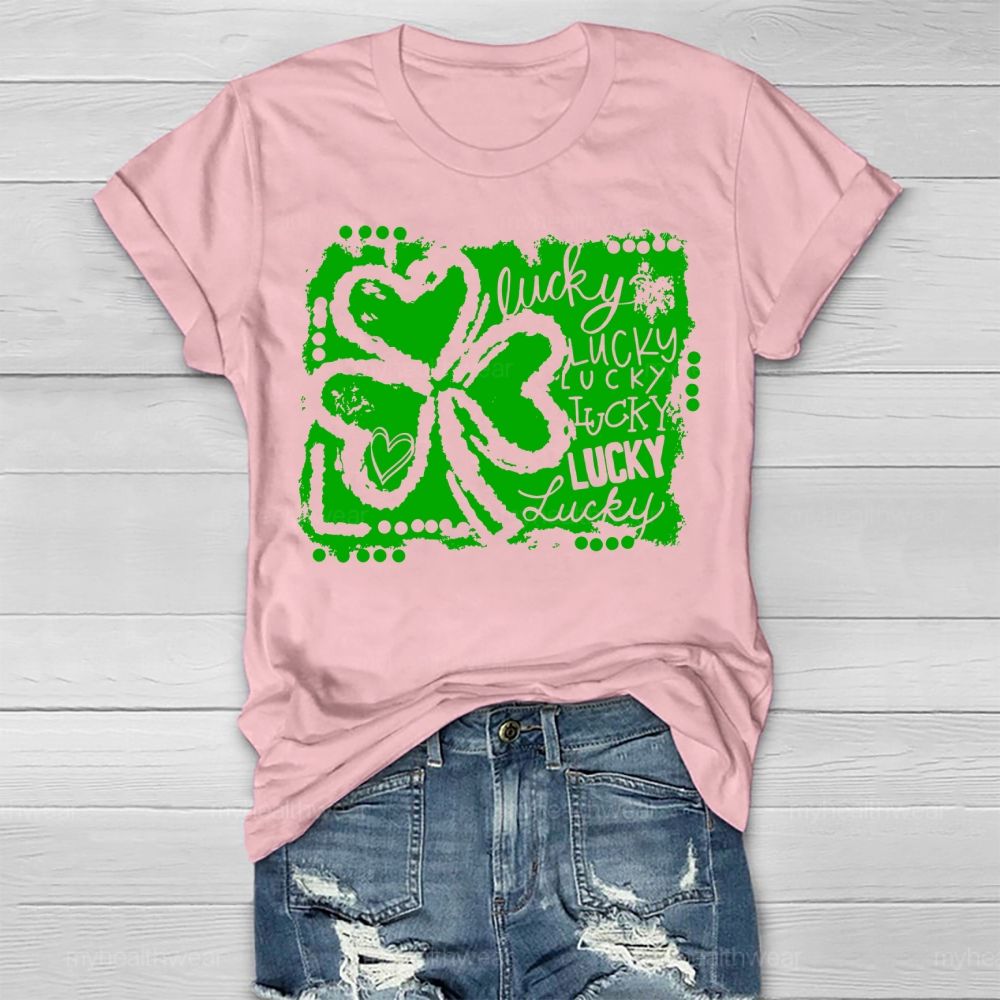 Lucky Clover Graphic Healthwear T-shirt