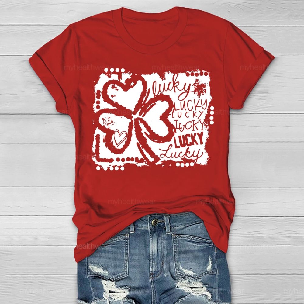 Lucky Clover Graphic Healthwear T-shirt