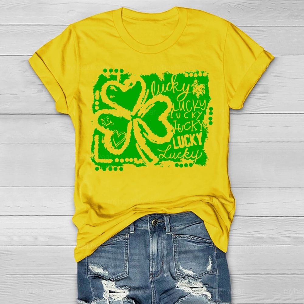 Lucky Clover Graphic Healthwear T-shirt