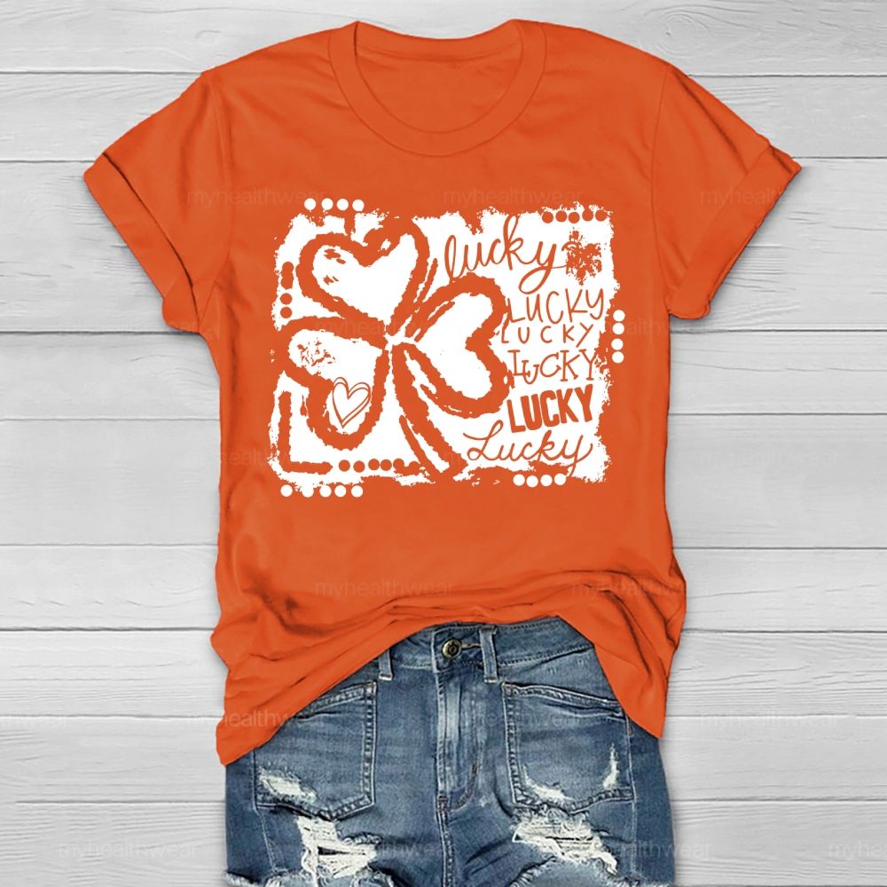 Lucky Clover Graphic Healthwear T-shirt