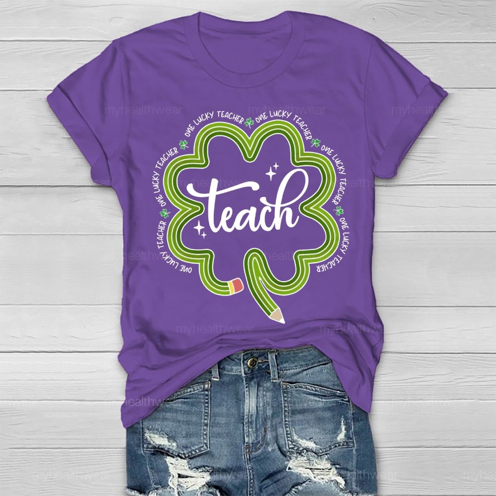 One Lucky Teacher Healthwear T-shirt