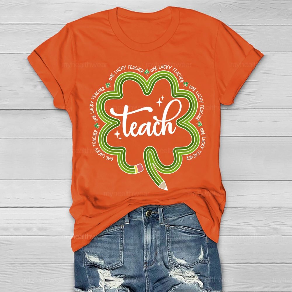 One Lucky Teacher Healthwear T-shirt
