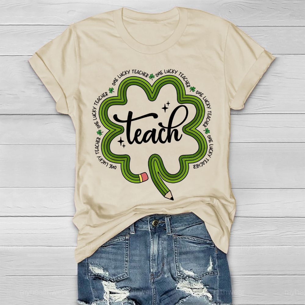 One Lucky Teacher Healthwear T-shirt