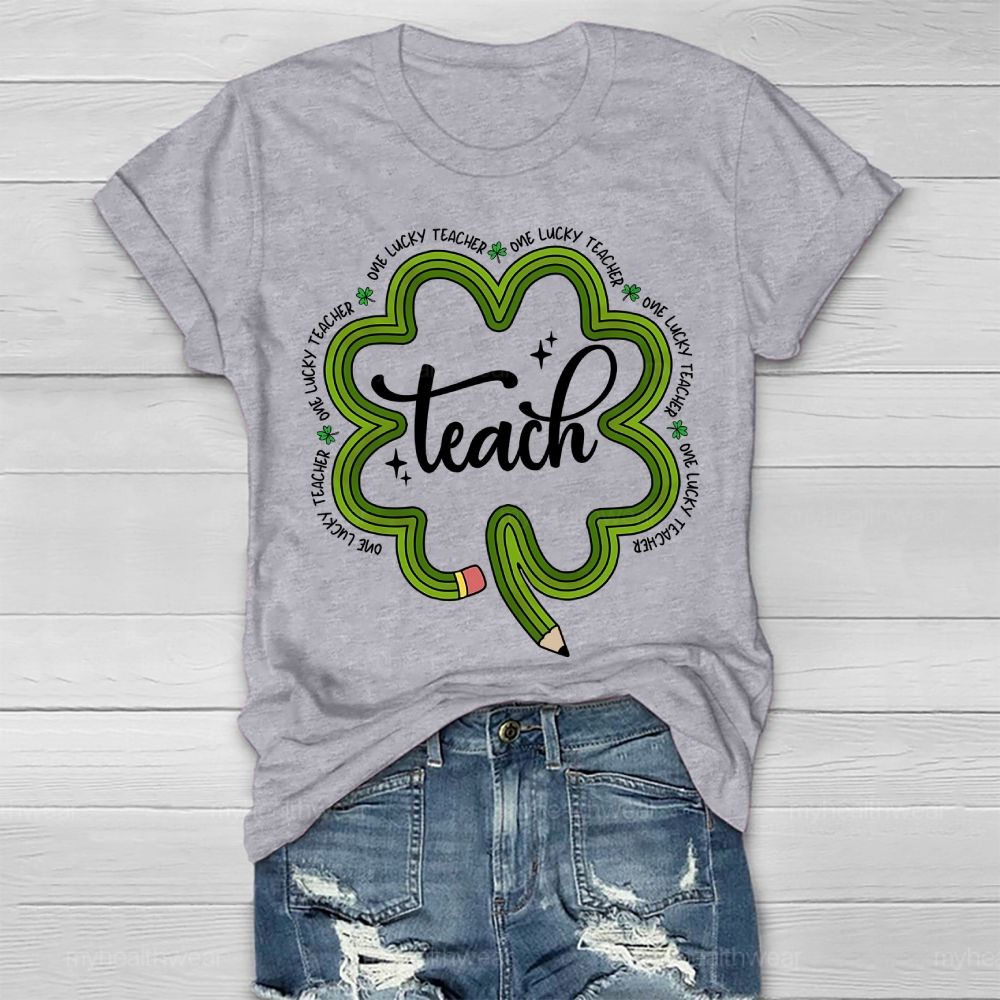 One Lucky Teacher Healthwear T-shirt