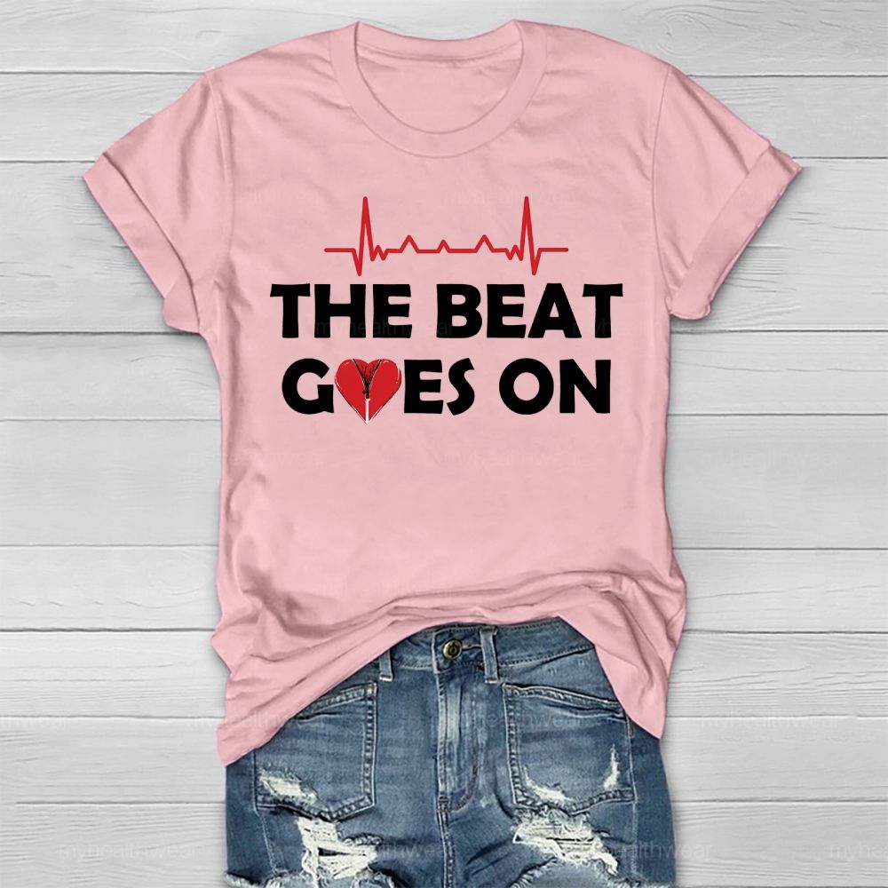 The Beat Goes On Heartbeat Healthwear T-shirt