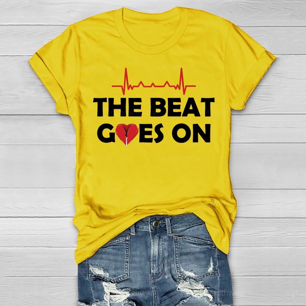 The Beat Goes On Heartbeat Healthwear T-shirt