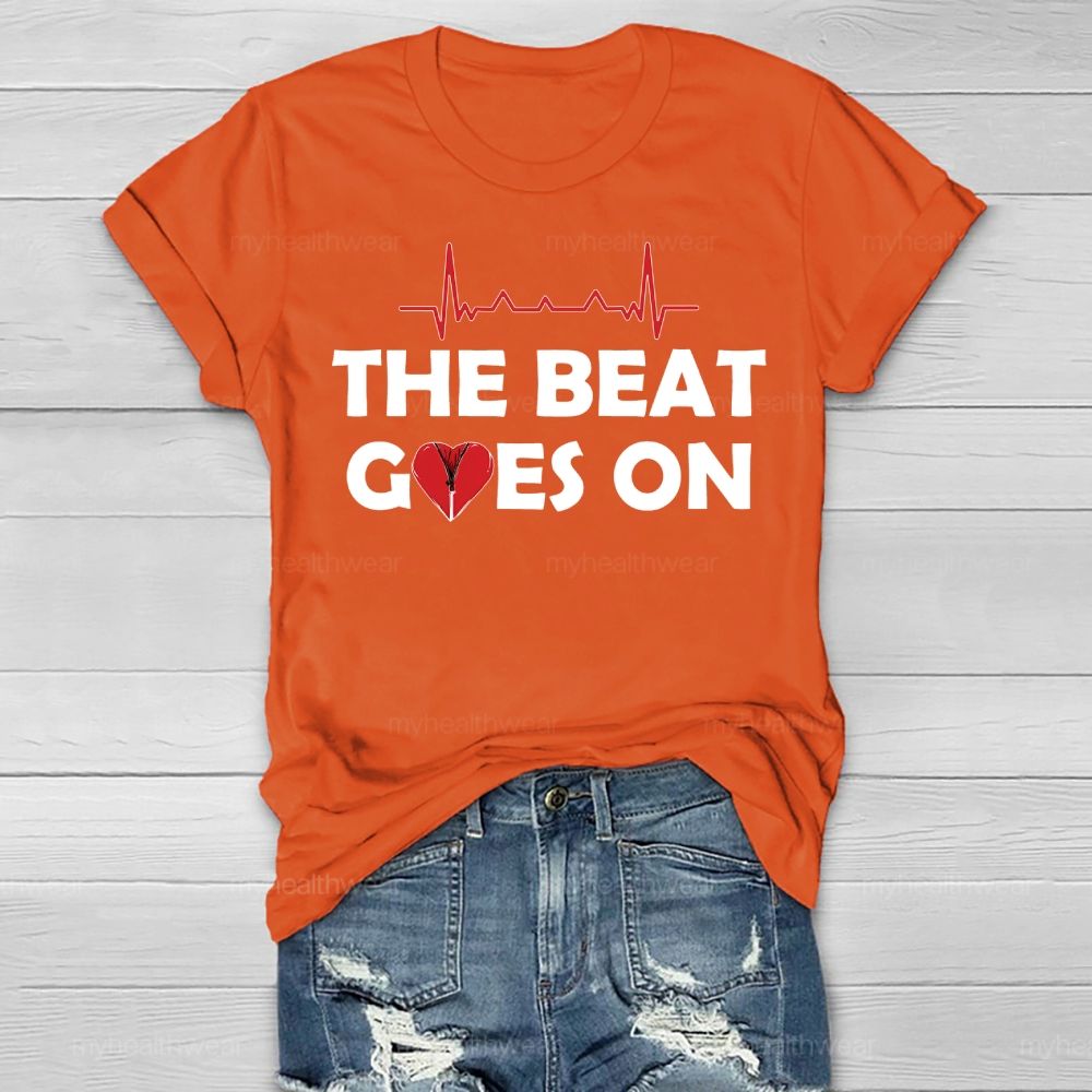 The Beat Goes On Heartbeat Healthwear T-shirt
