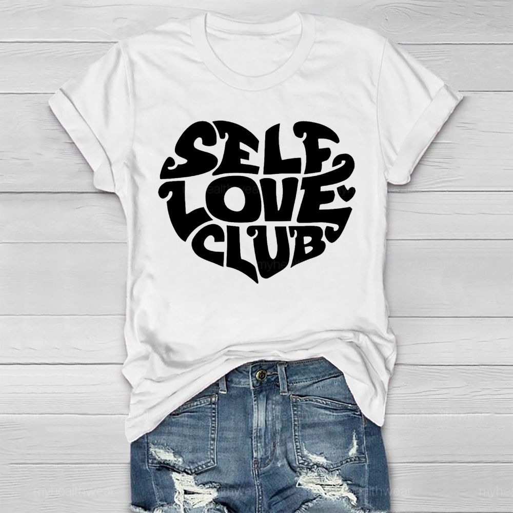 Self Love Club Heart Letters Healthwear T-shirt