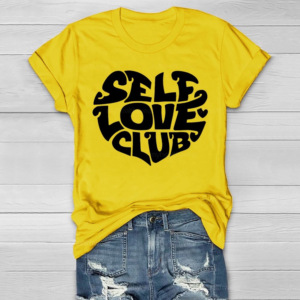 Self Love Club Heart Letters Healthwear T-shirt