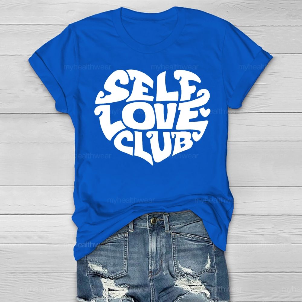 Self Love Club Heart Letters Healthwear T-shirt