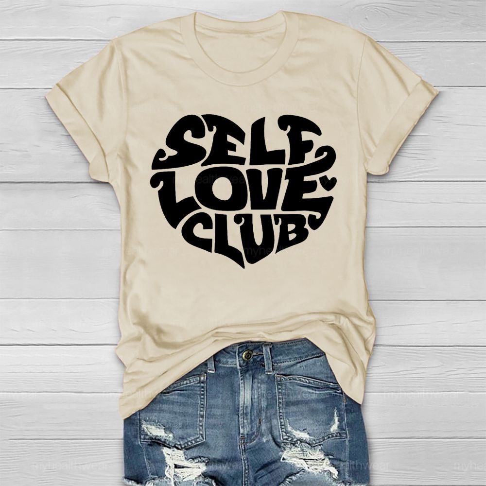 Self Love Club Heart Letters Healthwear T-shirt