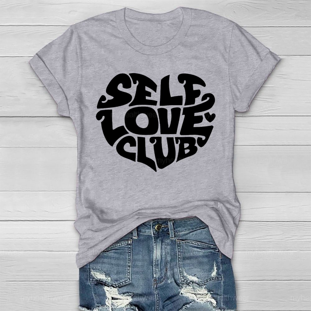 Self Love Club Heart Letters Healthwear T-shirt