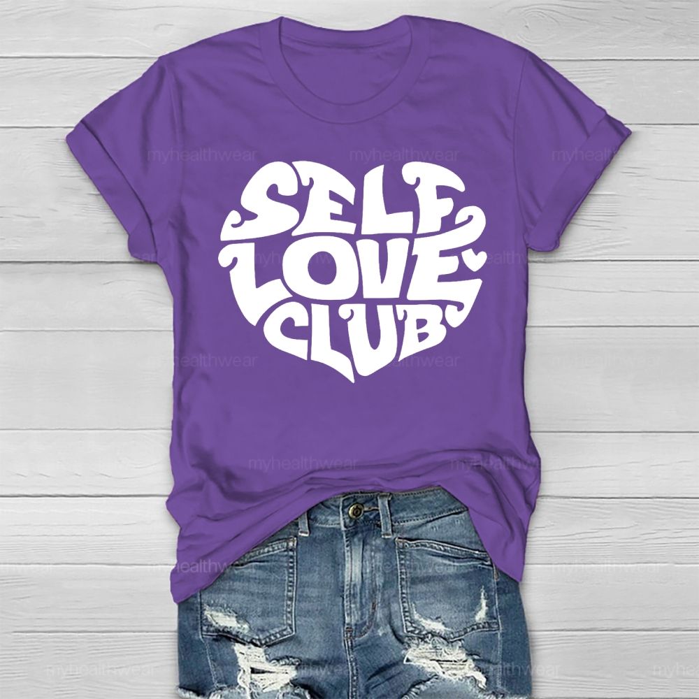 Self Love Club Heart Letters Healthwear T-shirt