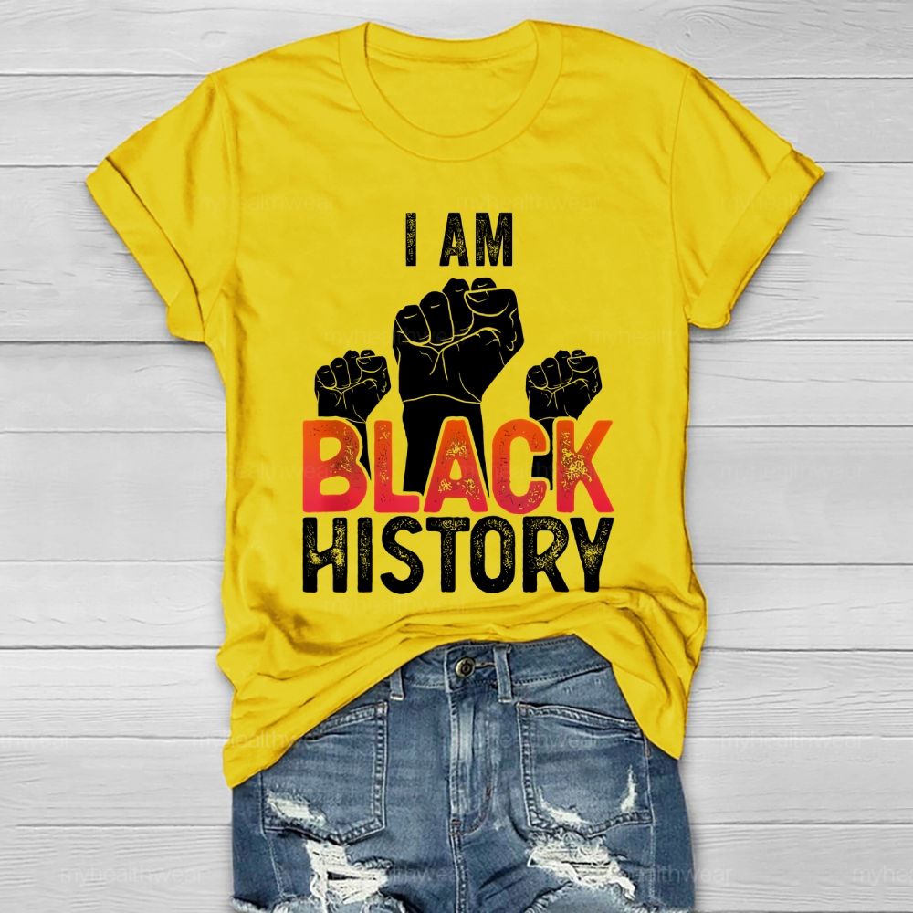 I Am Black History Fist Healthwear T-shirt