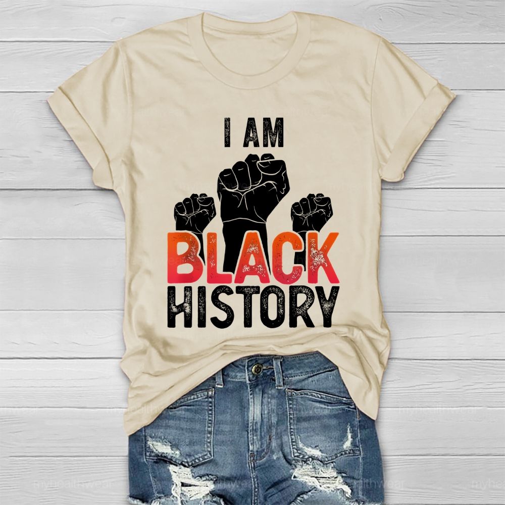 I Am Black History Fist Healthwear T-shirt