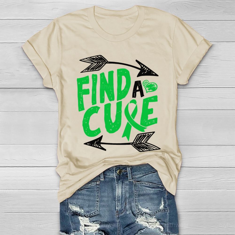 Find Cure Green Ribbon Healthwear T-shirt