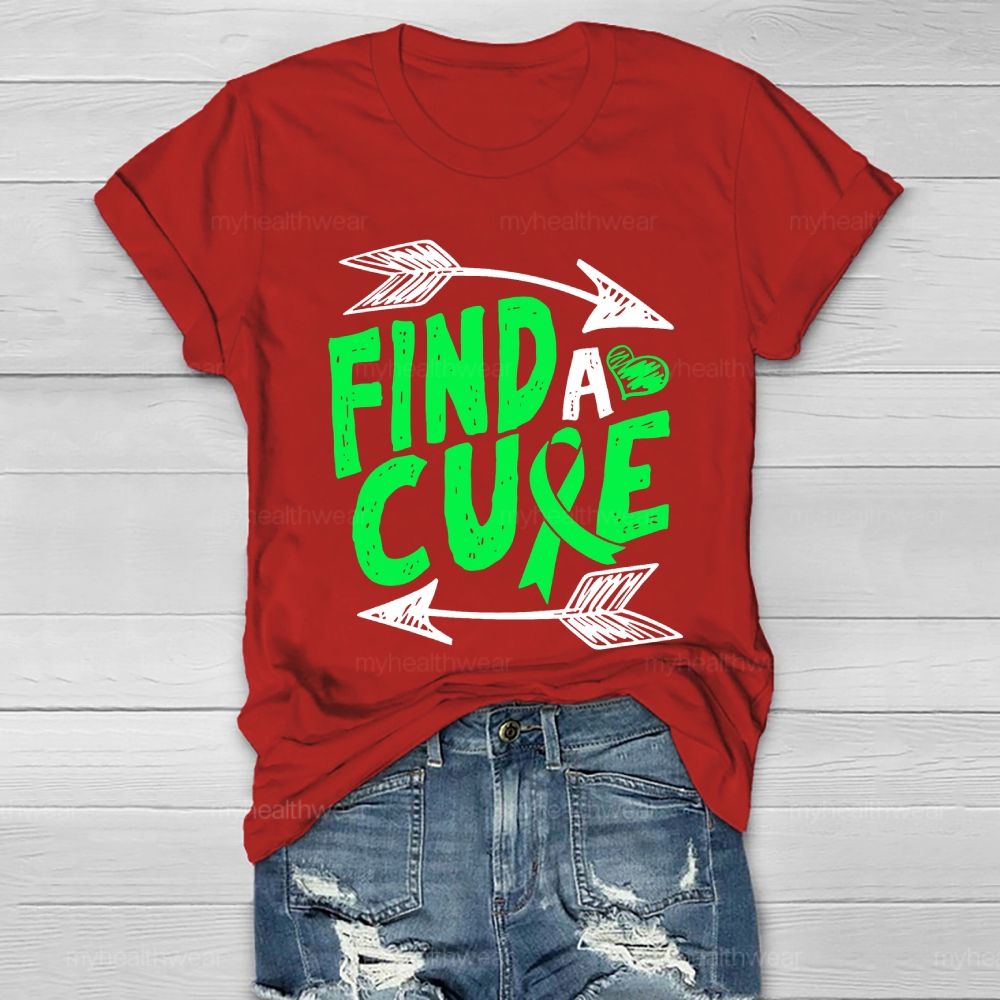Find Cure Green Ribbon Healthwear T-shirt