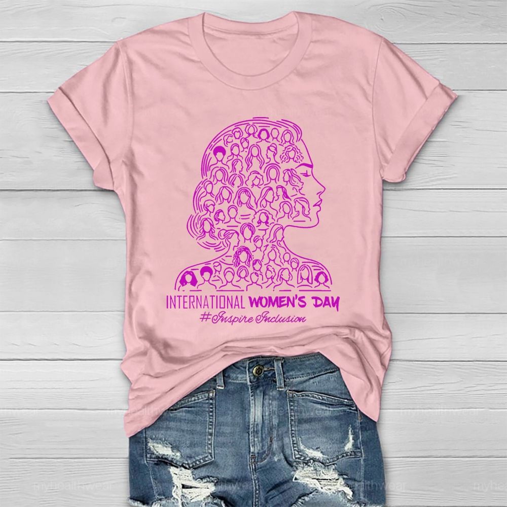 International Women's Day Inspire Inclusion Healthwear T-shirt