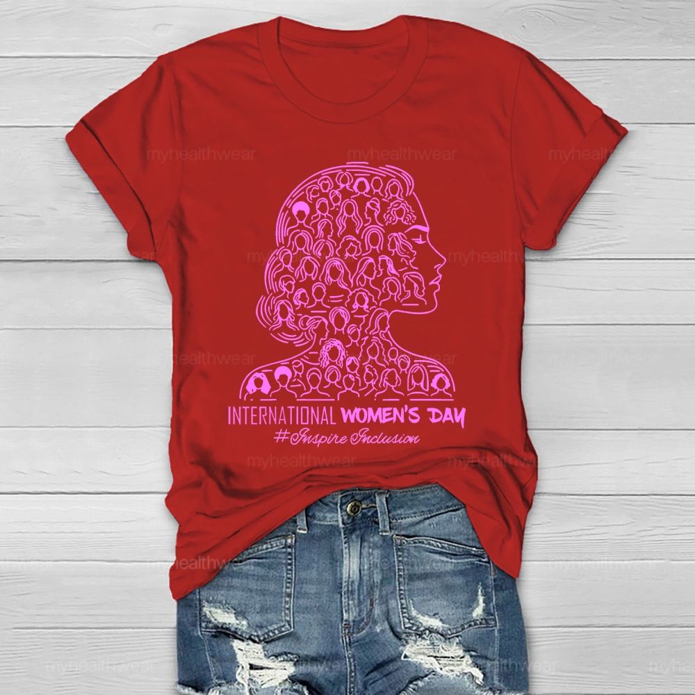 International Women's Day Inspire Inclusion Healthwear T-shirt