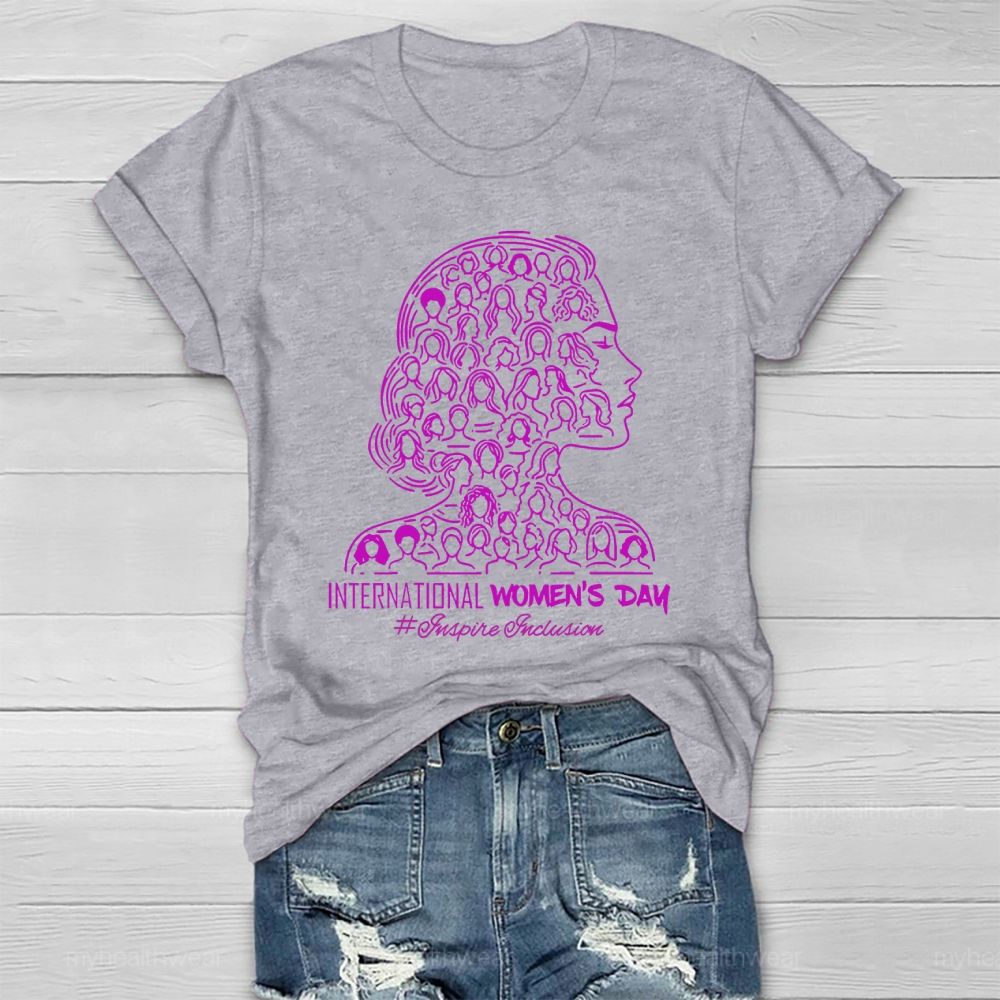 International Women's Day Inspire Inclusion Healthwear T-shirt