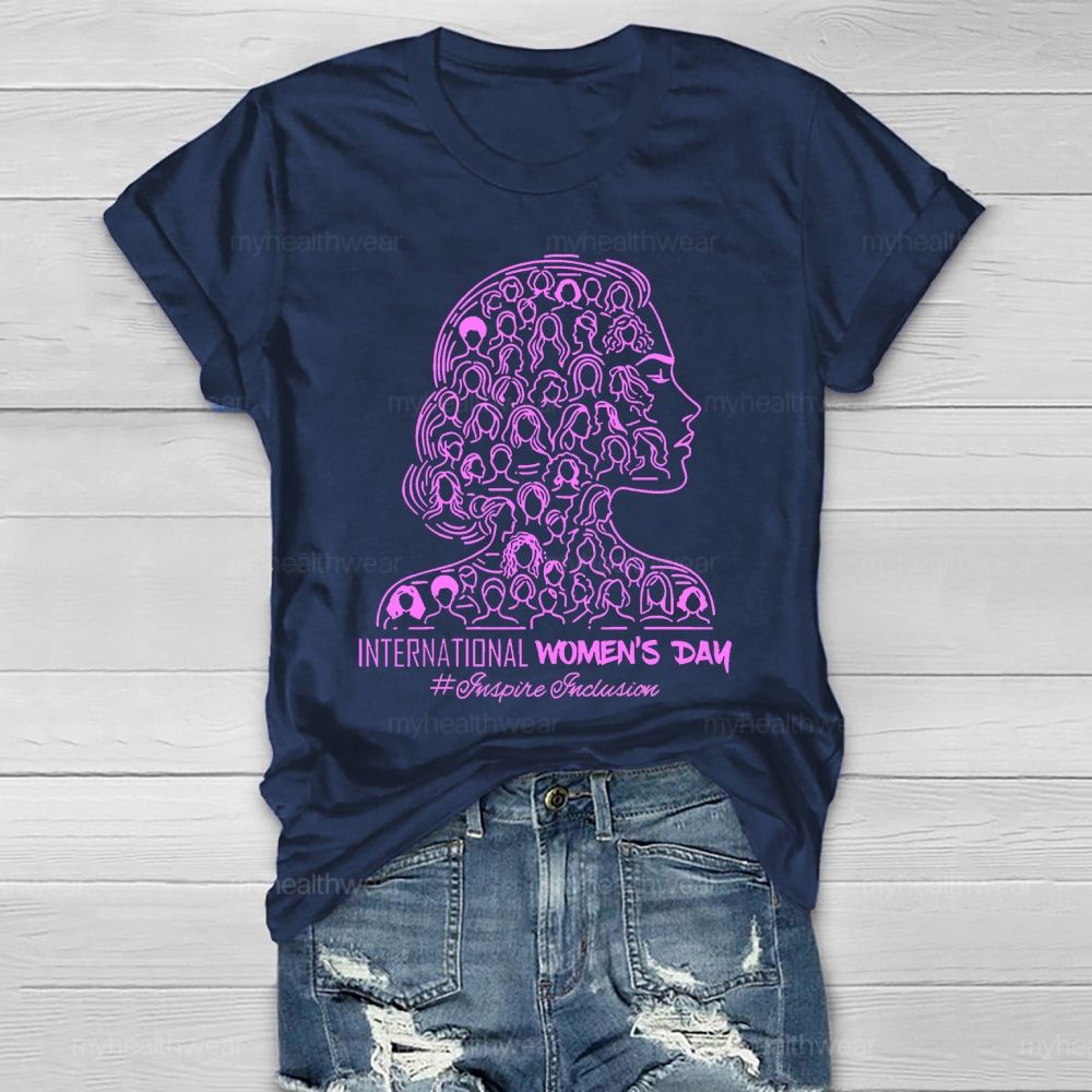 International Women's Day Inspire Inclusion Healthwear T-shirt