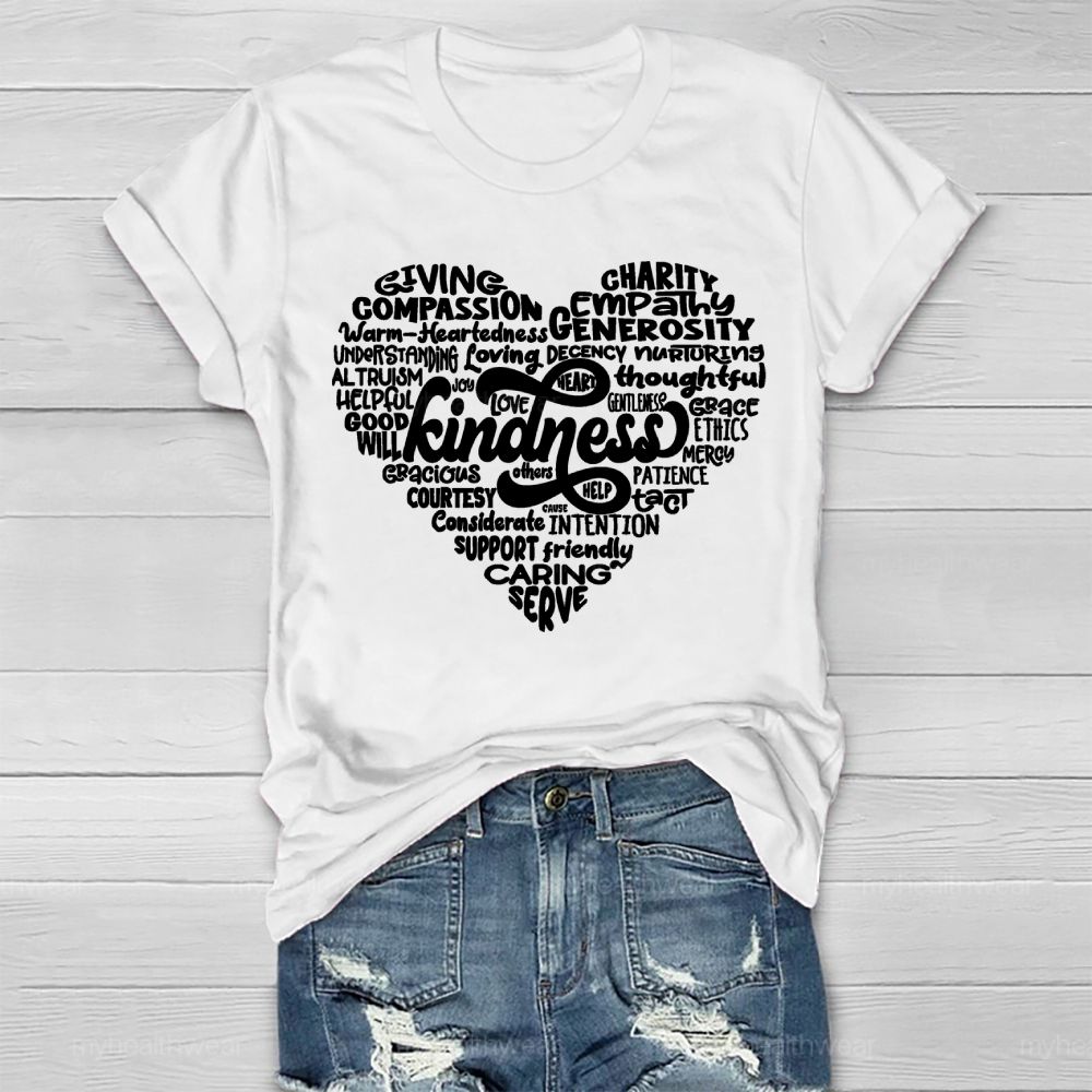Kindness Giving Compassion Love Letters Healthwear T-shirt