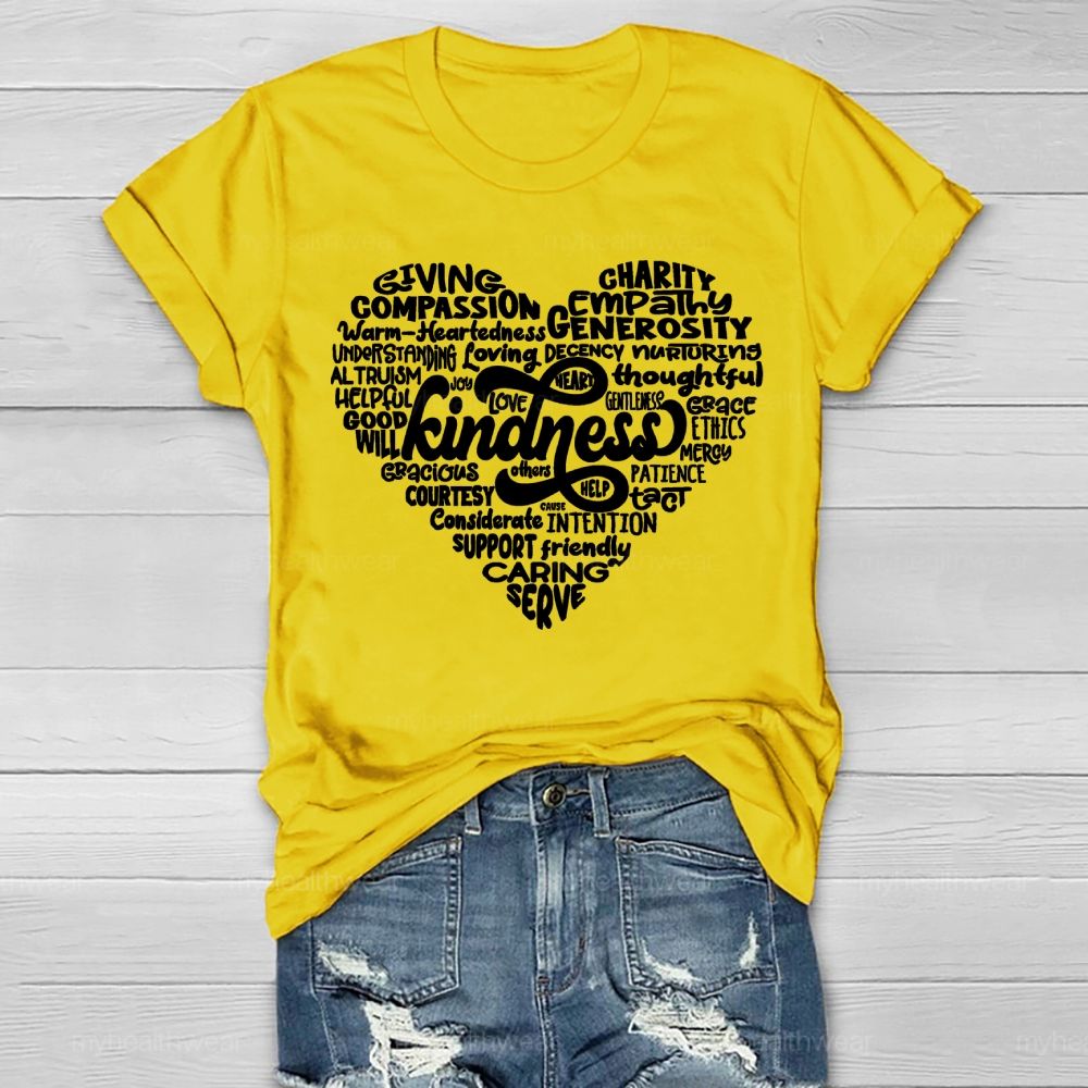 Kindness Giving Compassion Love Letters Healthwear T-shirt