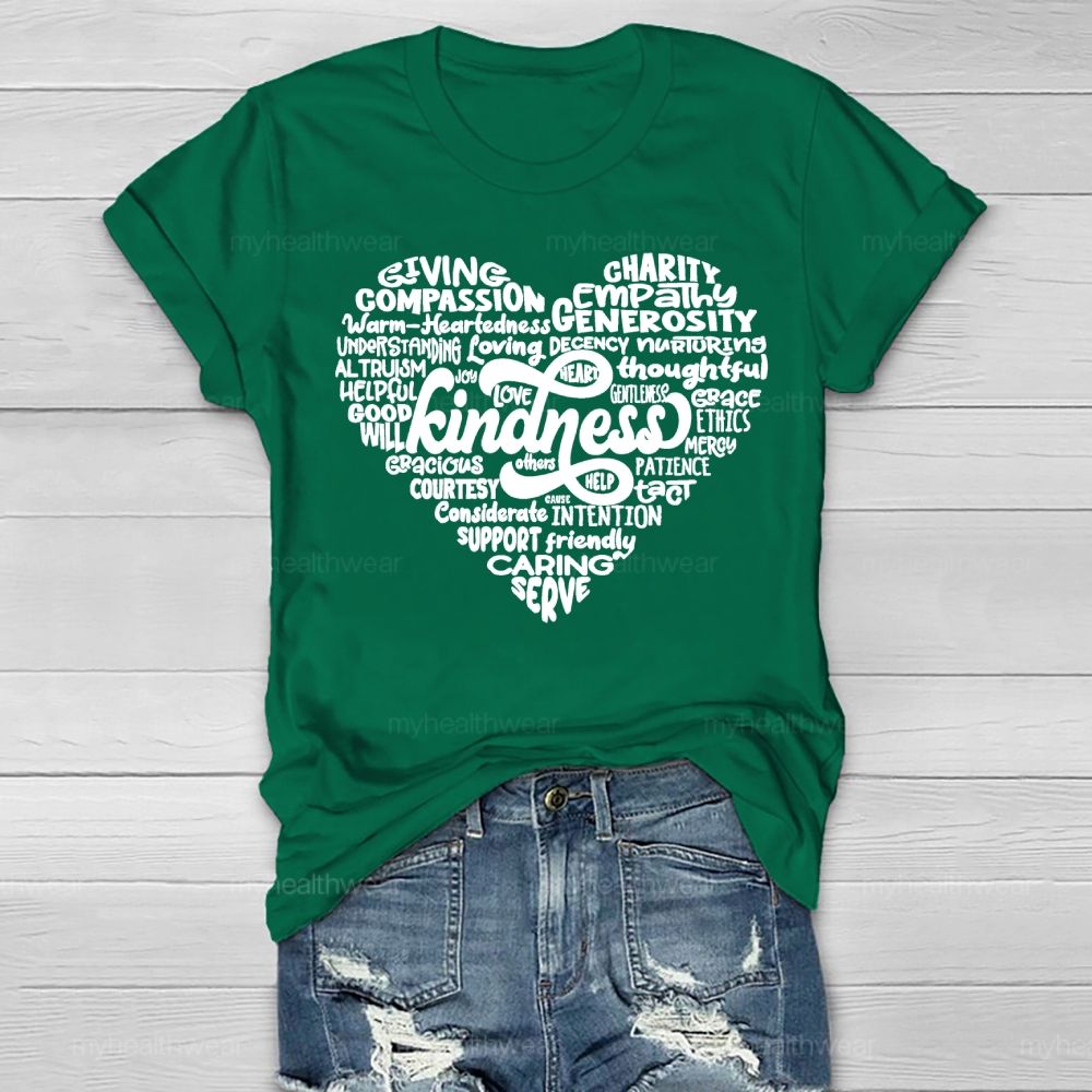 Kindness Giving Compassion Love Letters Healthwear T-shirt