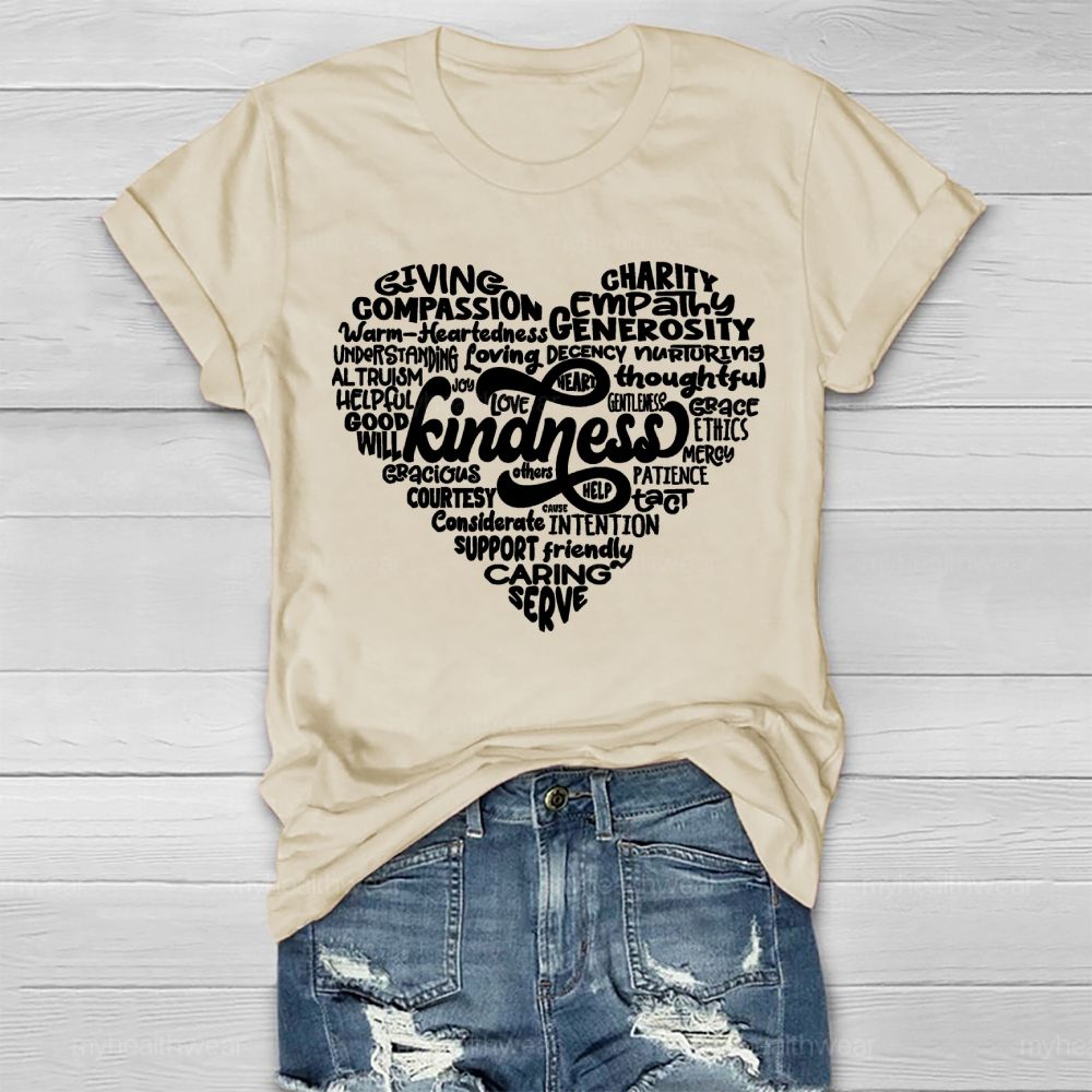 Kindness Giving Compassion Love Letters Healthwear T-shirt