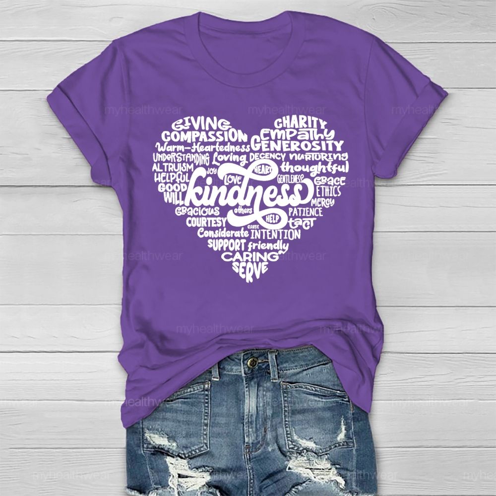 Kindness Giving Compassion Love Letters Healthwear T-shirt