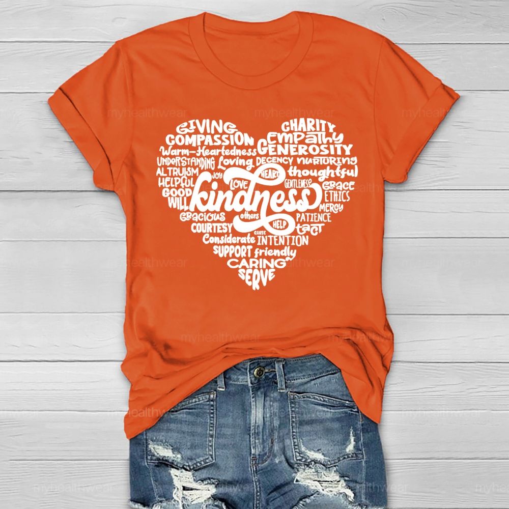 Kindness Giving Compassion Love Letters Healthwear T-shirt