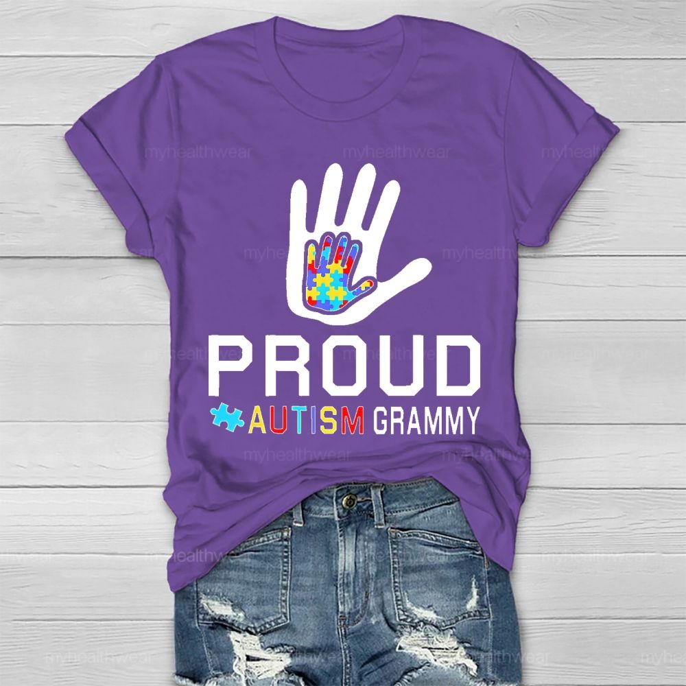 Proud Autism Grammy Healthwear T-shirt