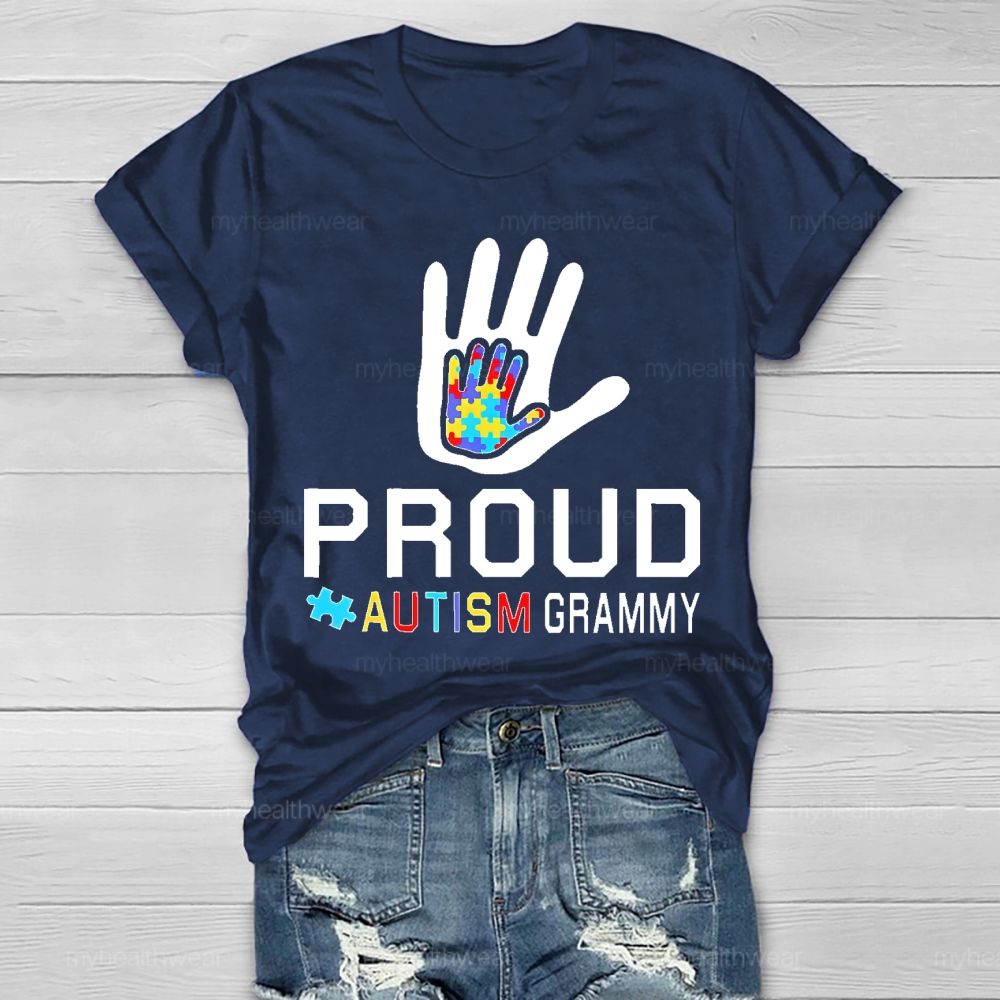 Proud Autism Grammy Healthwear T-shirt