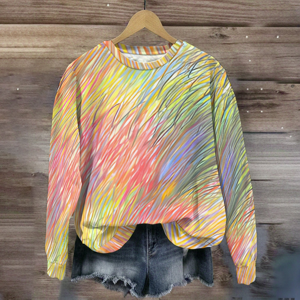 Colorful Gradient Lines Sweatshirt