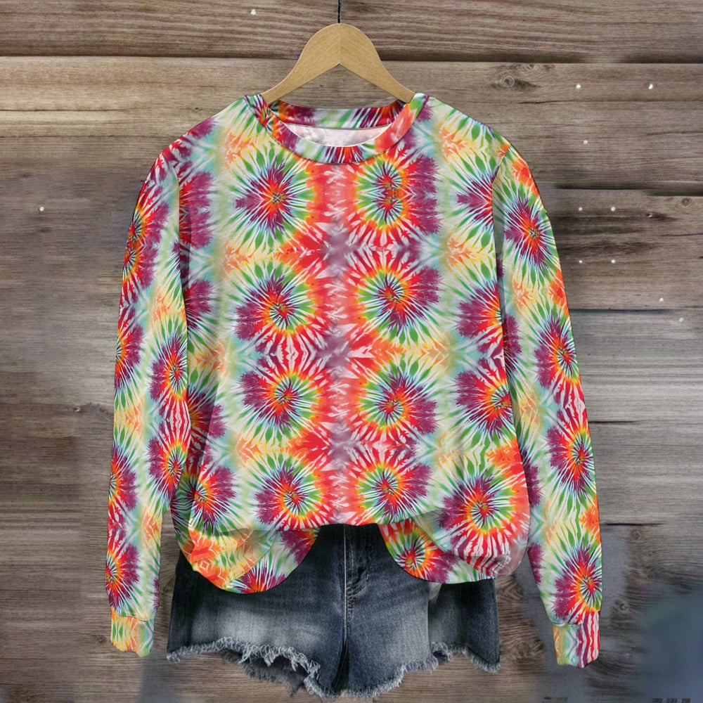 Gradient Colorful Radiant Graphic Sweatshirt
