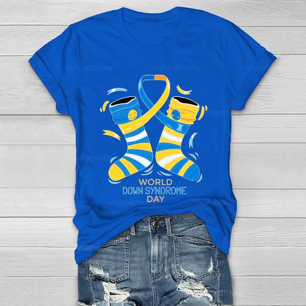 World Down Syndrome Day Socks Graphics Healthwear T-shirt