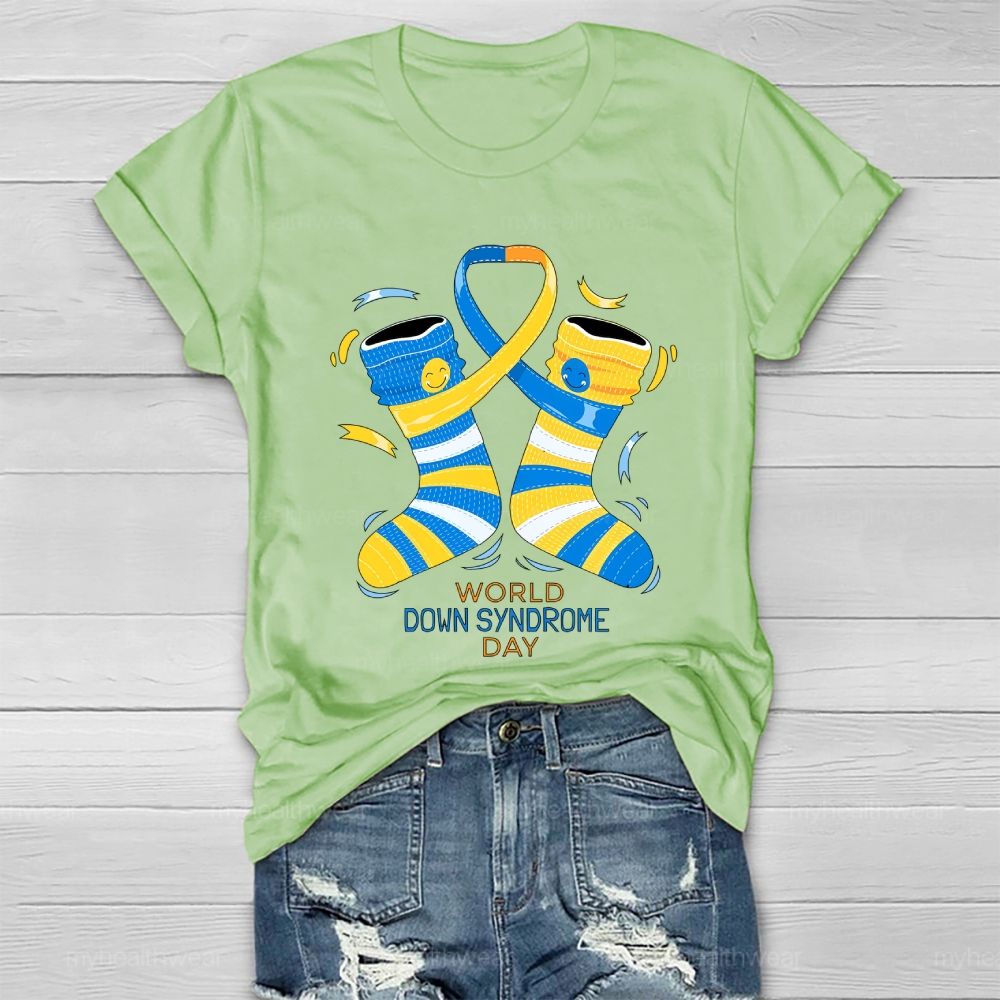 World Down Syndrome Day Socks Graphics Healthwear T-shirt