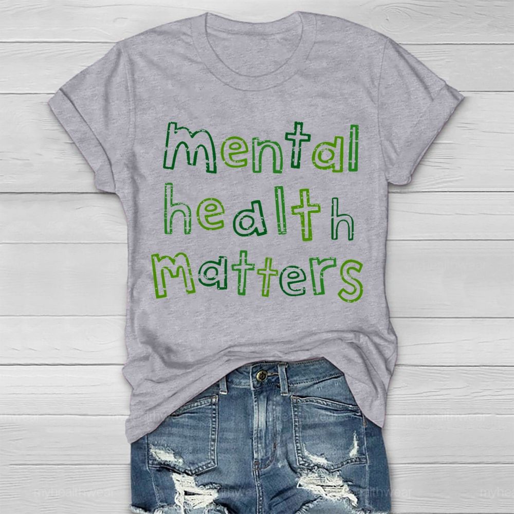 Mental Health Matters Cute Letters Healthwear T-shirt