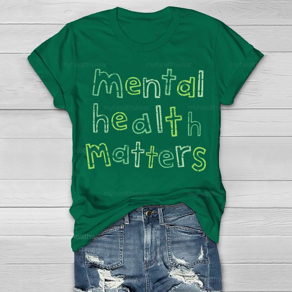 Mental Health Matters Cute Letters Healthwear T-shirt