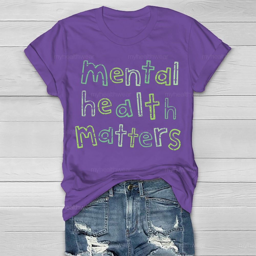 Mental Health Matters Cute Letters Healthwear T-shirt