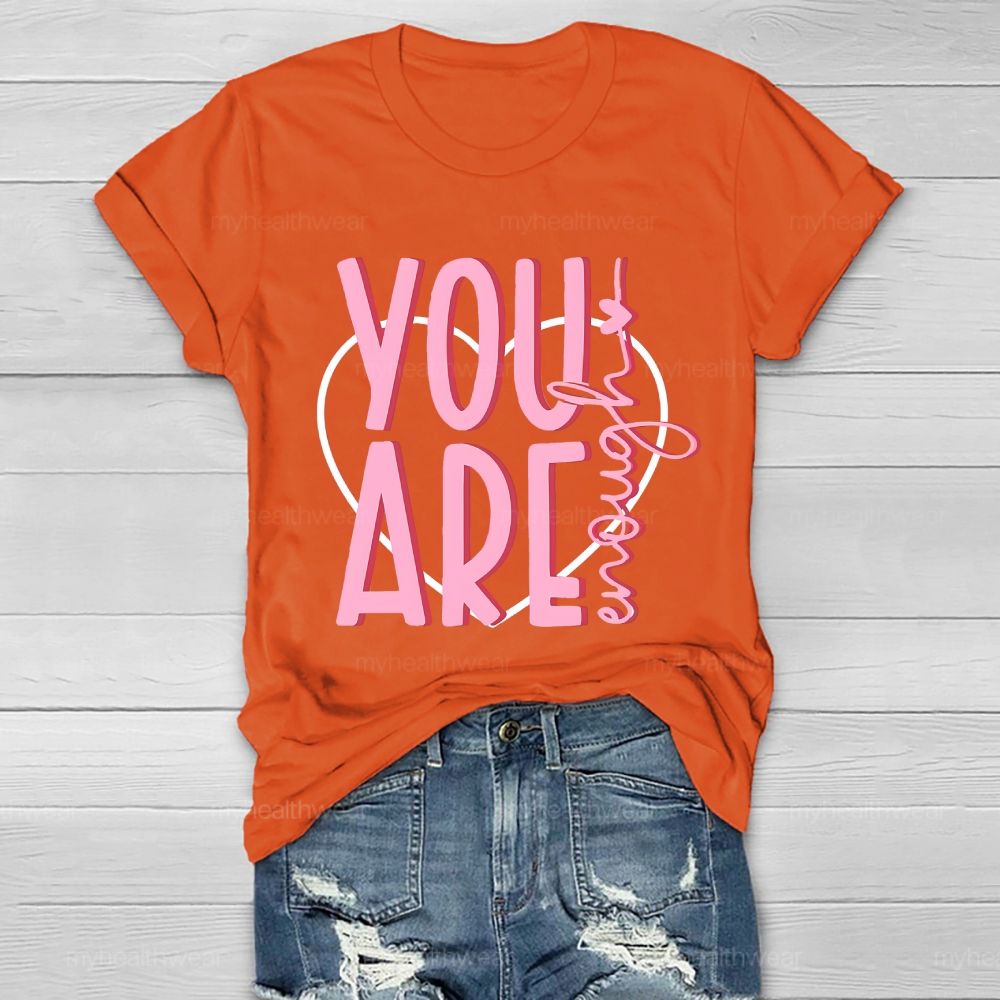 You Are Enough Pink Heart Healthwear T-shirt