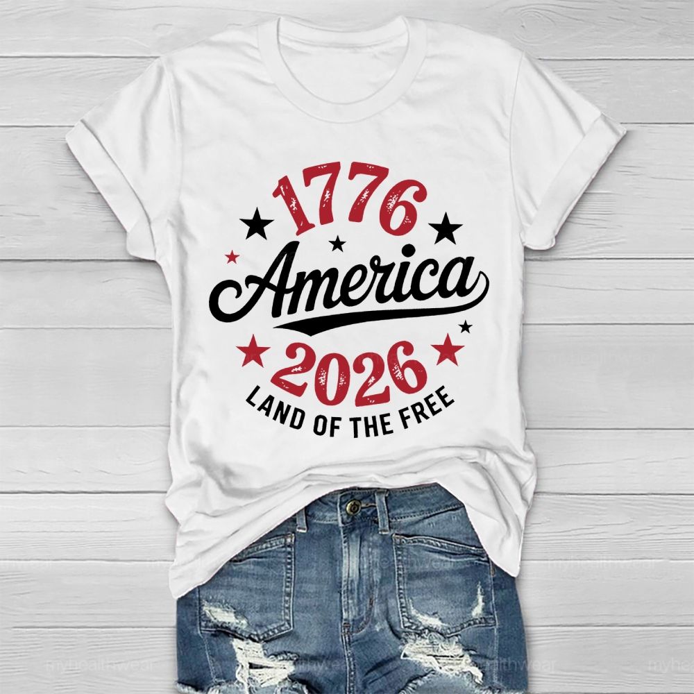 America 1776-2026 Land Of The Free Healthwear T-shirt