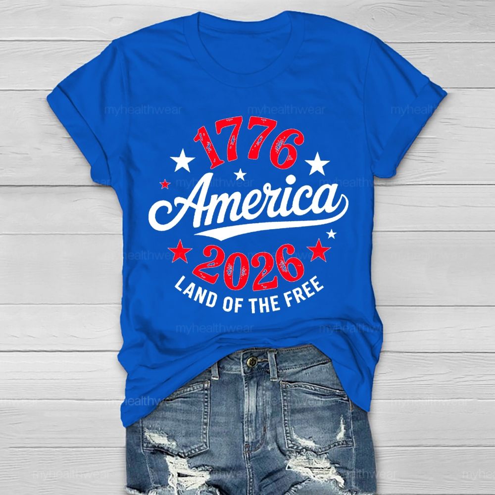 America 1776-2026 Land Of The Free Healthwear T-shirt