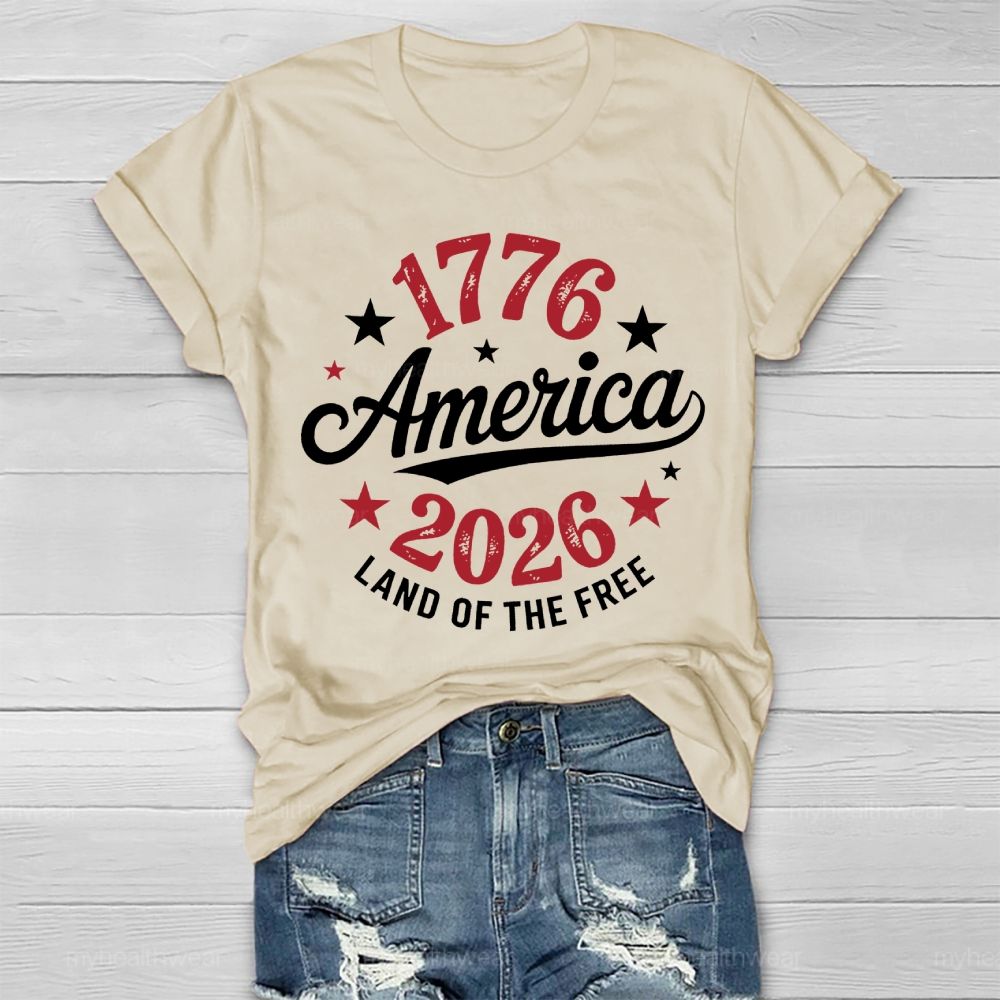 America 1776-2026 Land Of The Free Healthwear T-shirt